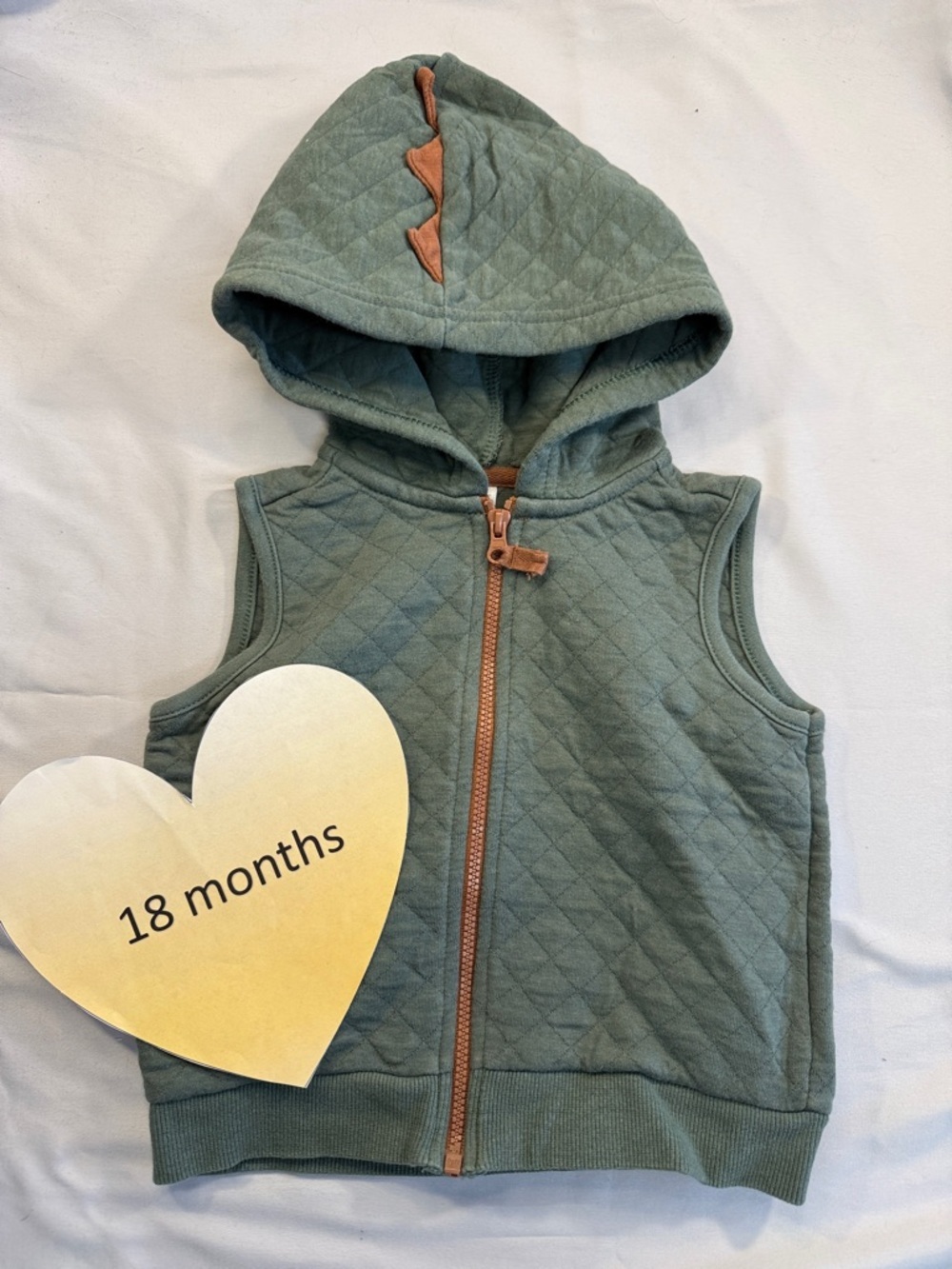 Carter's - Kids Quilted Green Hooded Vest